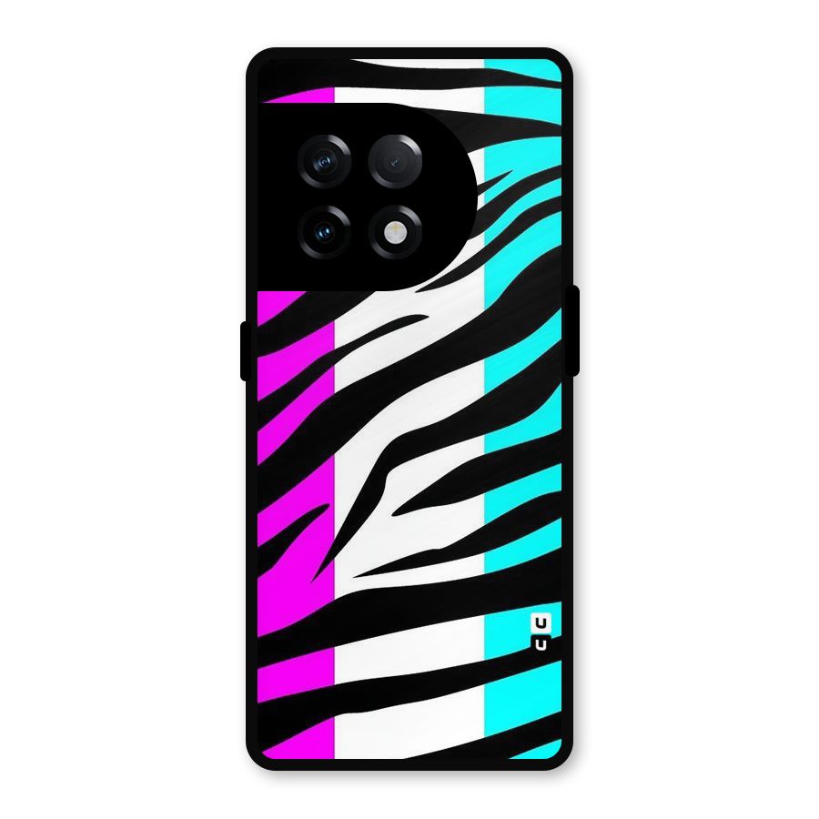 Zebra Texture Metal Back Case for OnePlus 11R