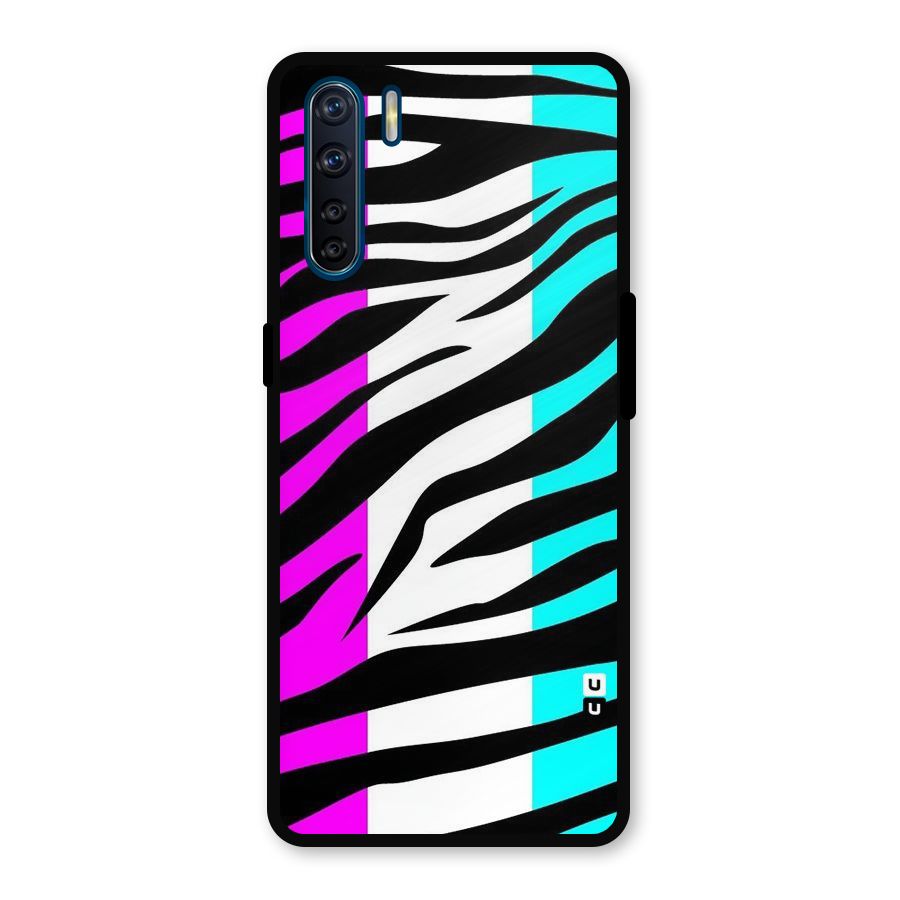 Zebra Texture Metal Back Case for Oppo F15