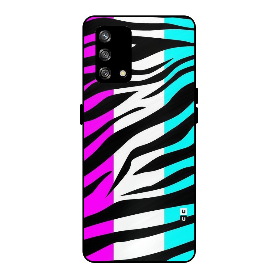 Zebra Texture Metal Back Case for Oppo F19