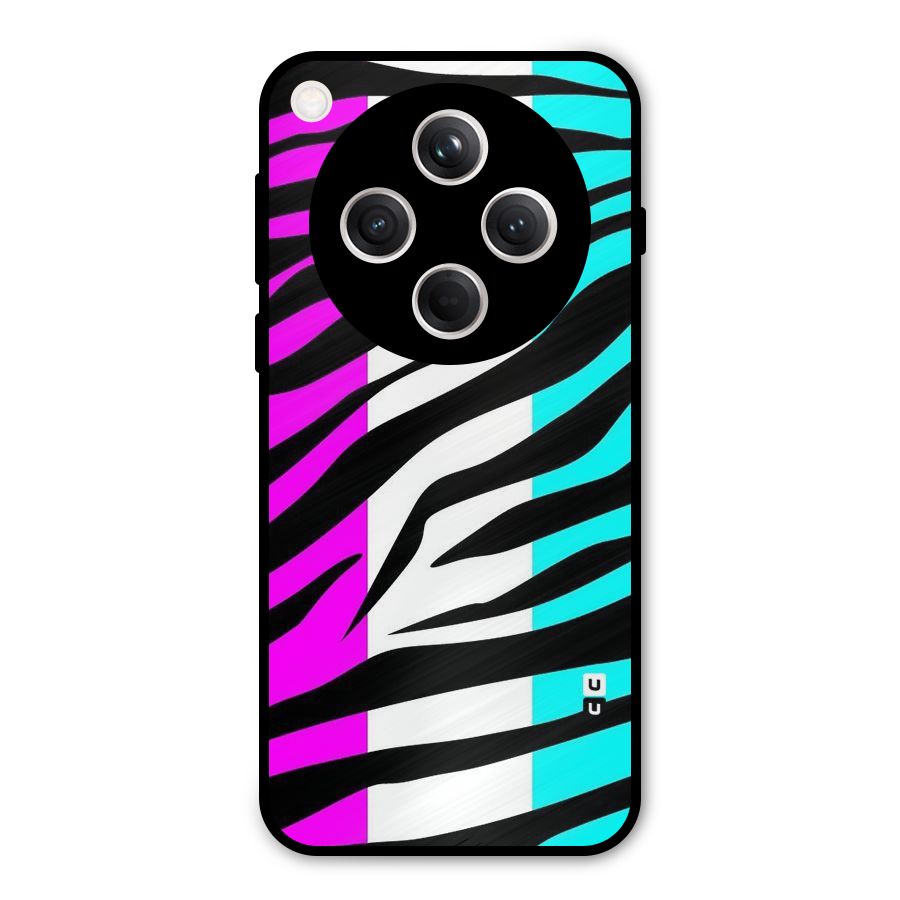 Zebra Texture Metal Back Case for Oppo Find X8