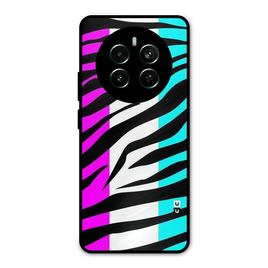 Zebra Texture Metal Back Case for Realme Narzo 70 Pro