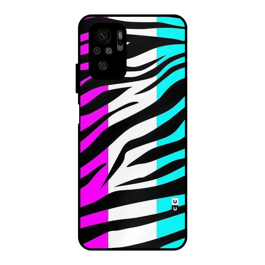 Zebra Texture Metal Back Case for Redmi Note 10S