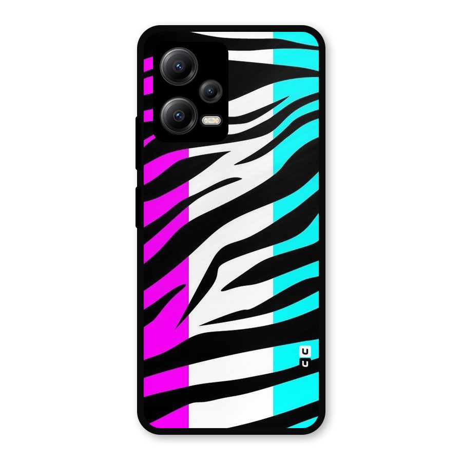 Zebra Texture Metal Back Case for Redmi Note 12 5G