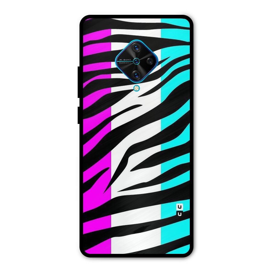 Zebra Texture Metal Back Case for Vivo S1 Pro