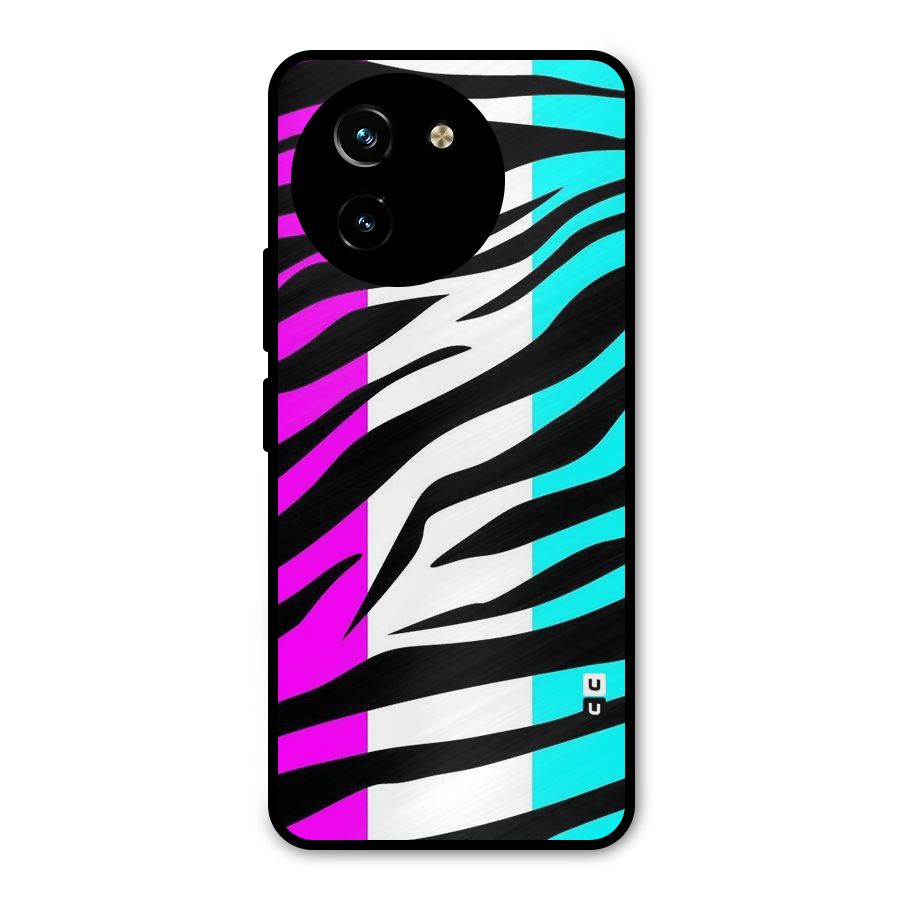 Zebra Texture Metal Back Case for Vivo T3x
