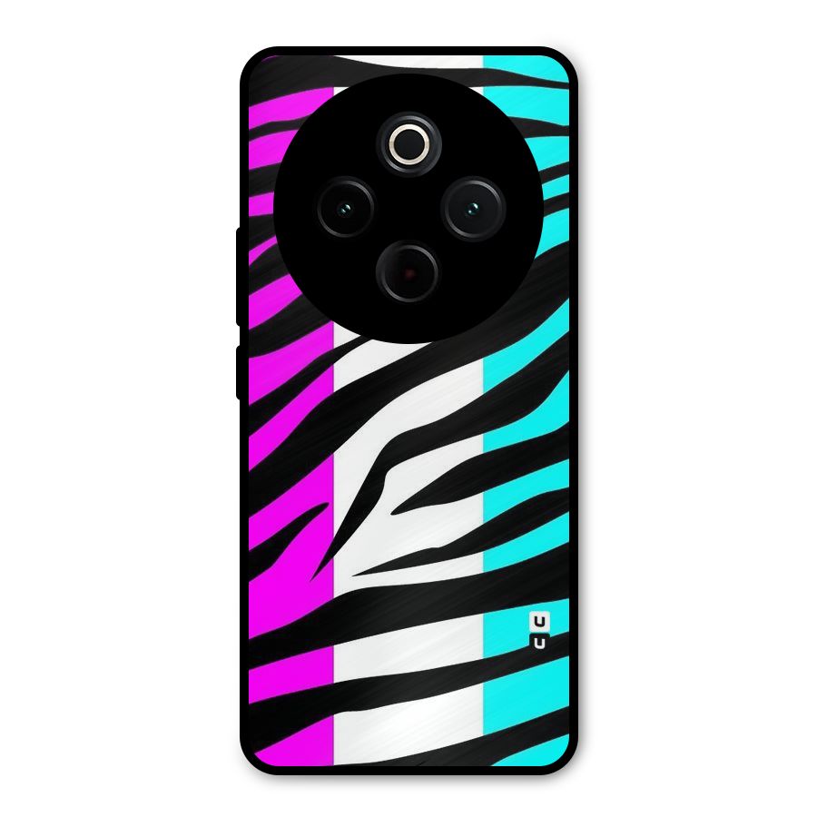Zebra Texture Metal Back Case for Vivo T4