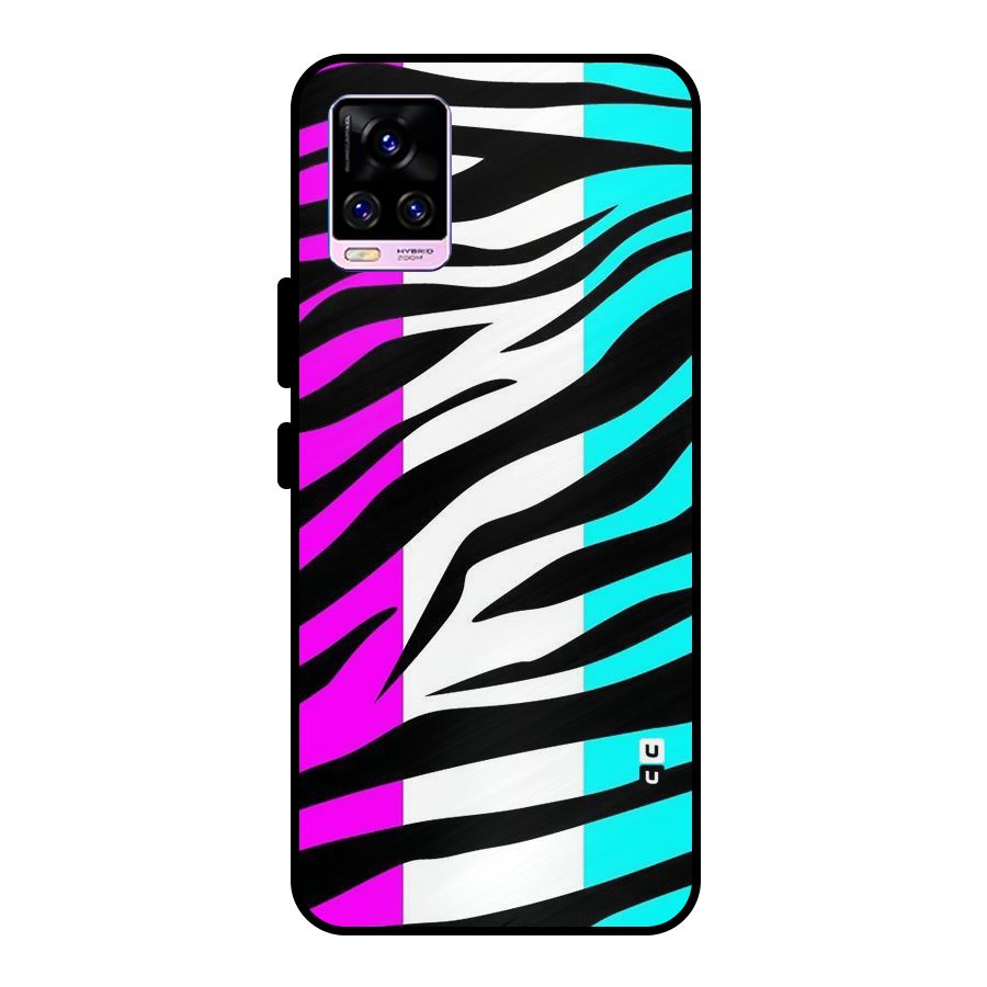 Zebra Texture Metal Back Case for Vivo V20 Pro
