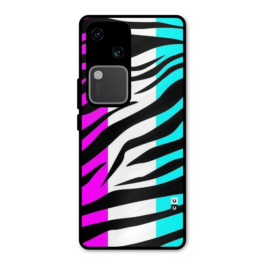 Zebra Texture Metal Back Case for Vivo V30