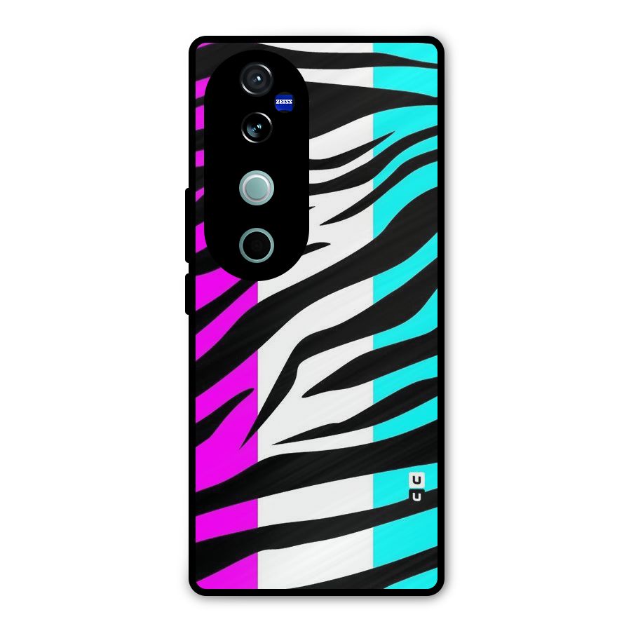 Zebra Texture Metal Back Case for Vivo V40