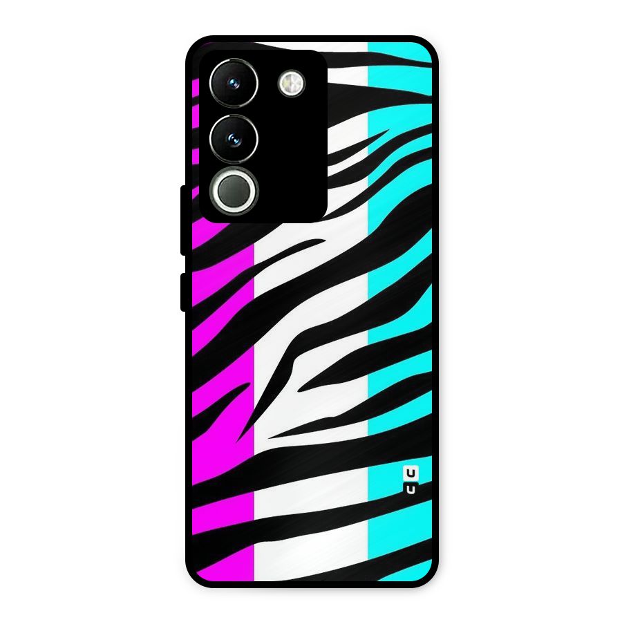 Zebra Texture Metal Back Case for Vivo Y200