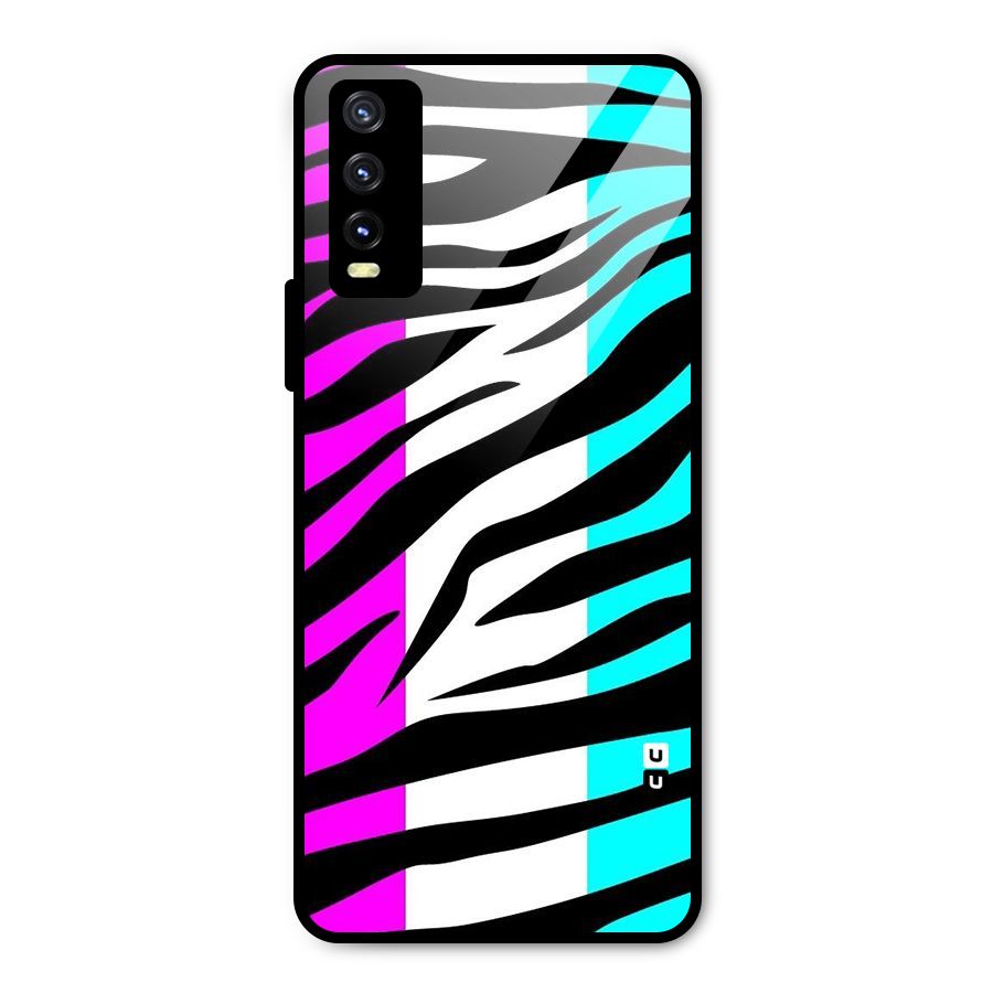 Zebra Texture Metal Back Case for Vivo Y20i