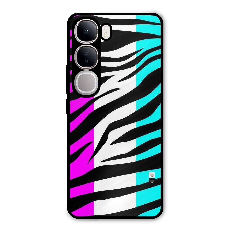 Zebra Texture Metal Back Case for Vivo Y300