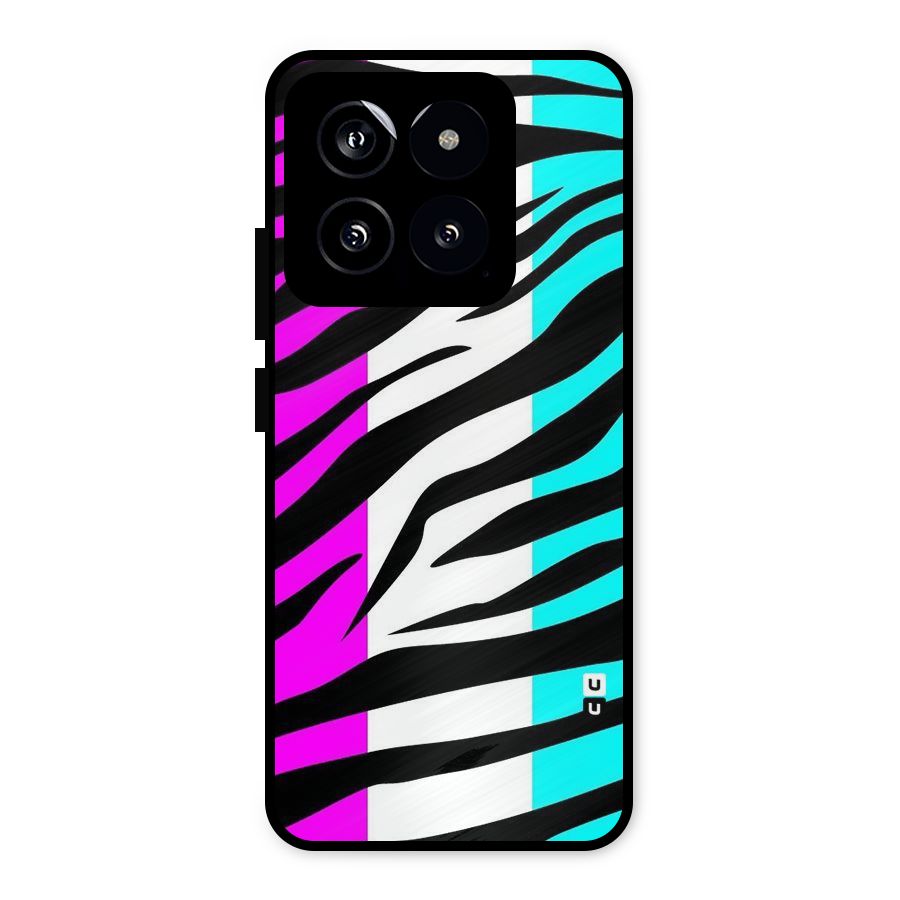 Zebra Texture Metal Back Case for Xiaomi 14