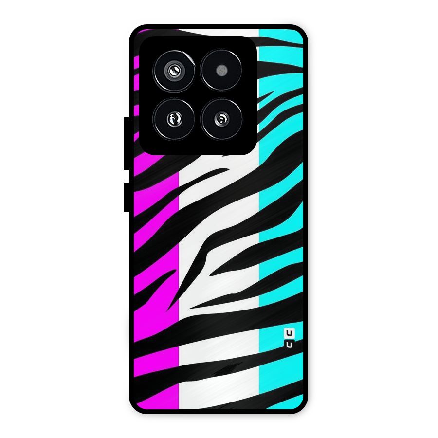 Zebra Texture Metal Back Case for Xiaomi 14 Pro