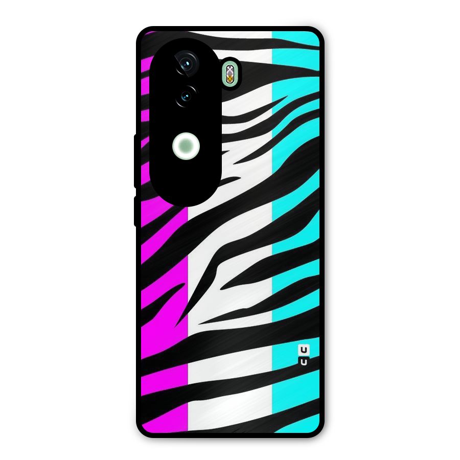 Zebra Texture Metal Back Case for iQOO Z9s