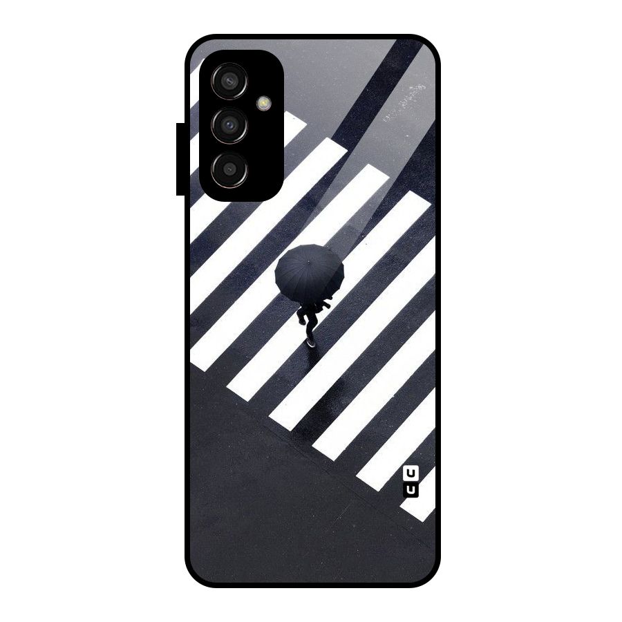 Zebra Walking Glass Back Case for Galaxy F13