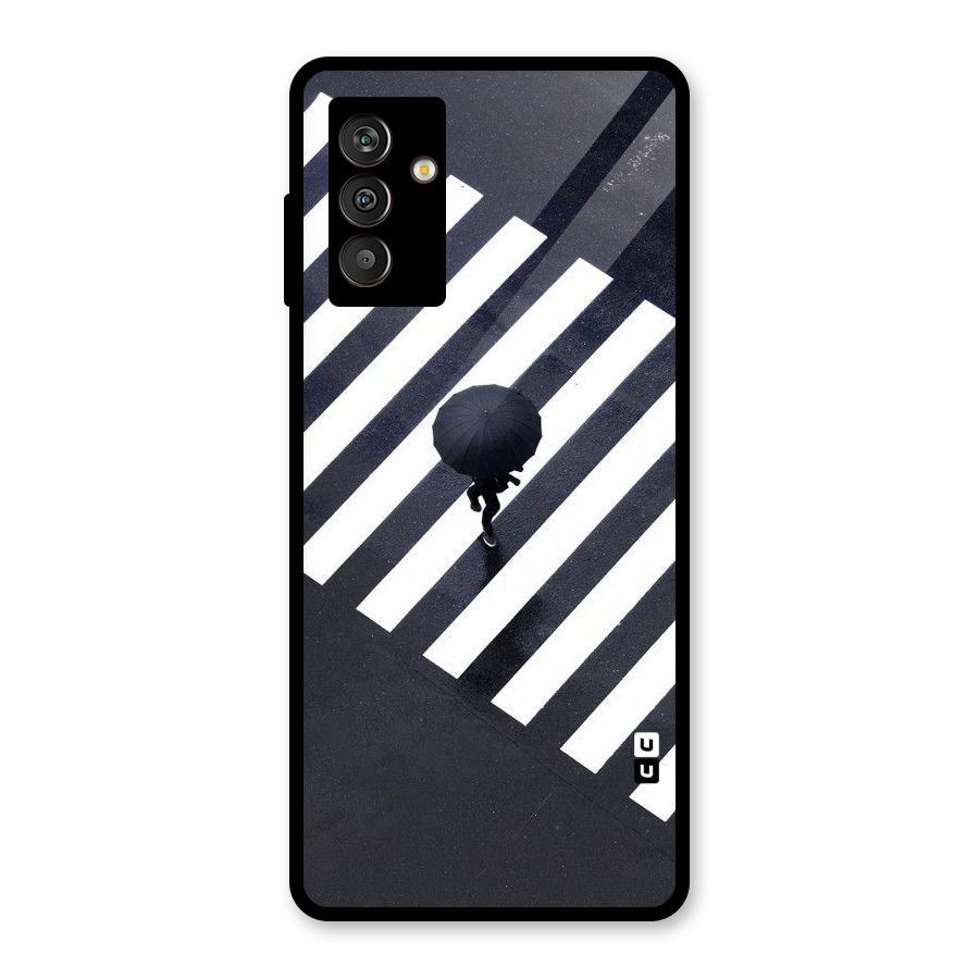 Zebra Walking Glass Back Case for Galaxy M13