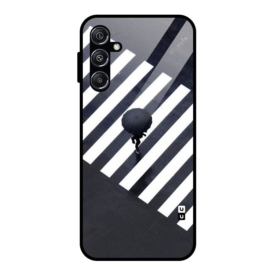 Zebra Walking Glass Back Case for Galaxy M34 5G
