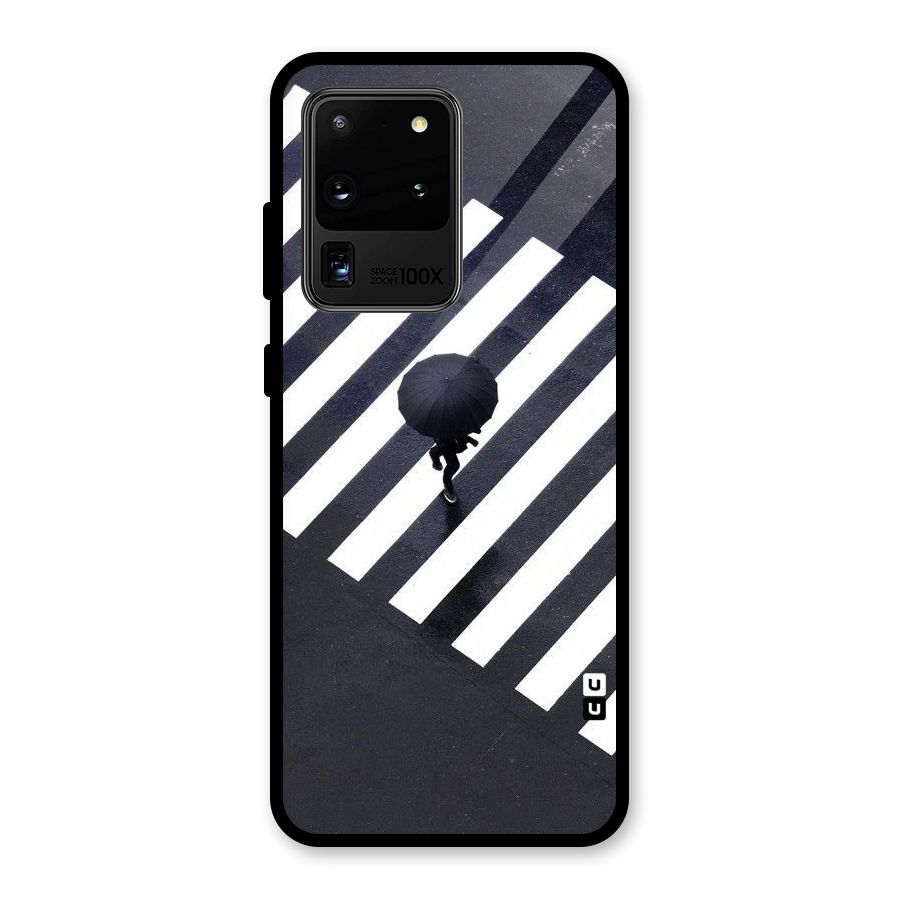 Zebra Walking Glass Back Case for Galaxy S20 Ultra