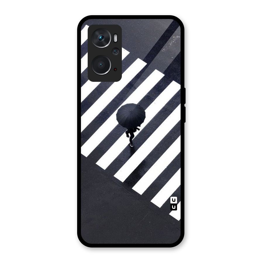 Zebra Walking Glass Back Case for Oppo K10 4G