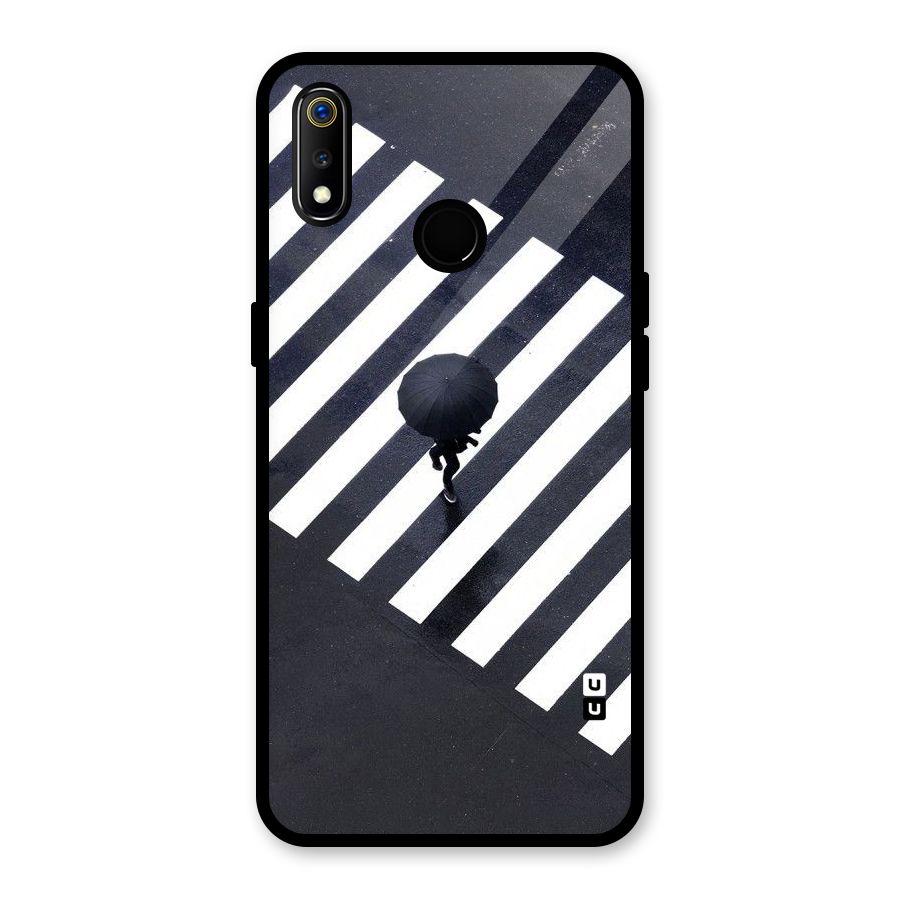 Zebra Walking Glass Back Case for Realme 3i