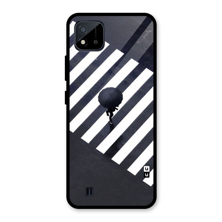 Zebra Walking Glass Back Case for Realme C11 2021