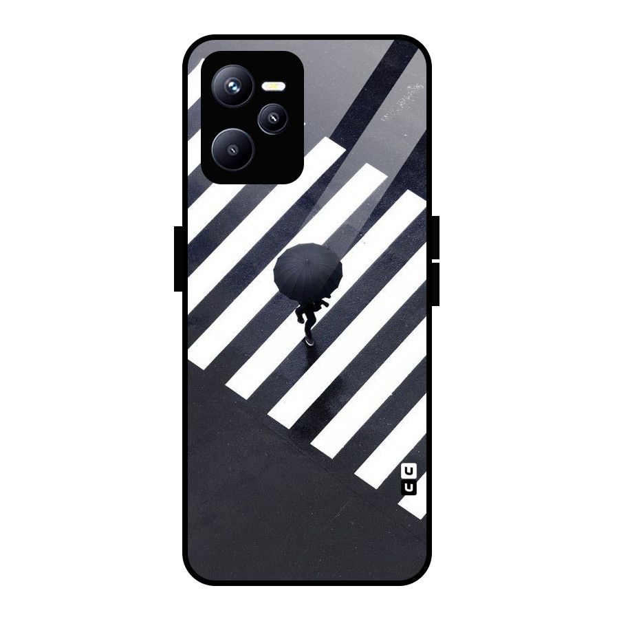 Zebra Walking Glass Back Case for Realme C35