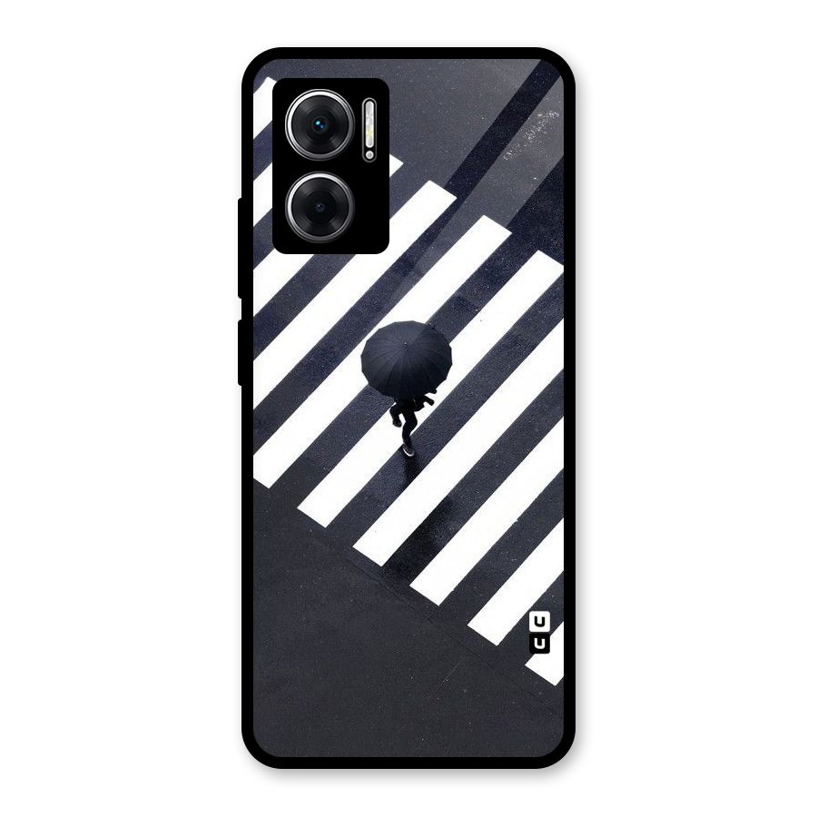 Zebra Walking Glass Back Case for Redmi 11 Prime 5G
