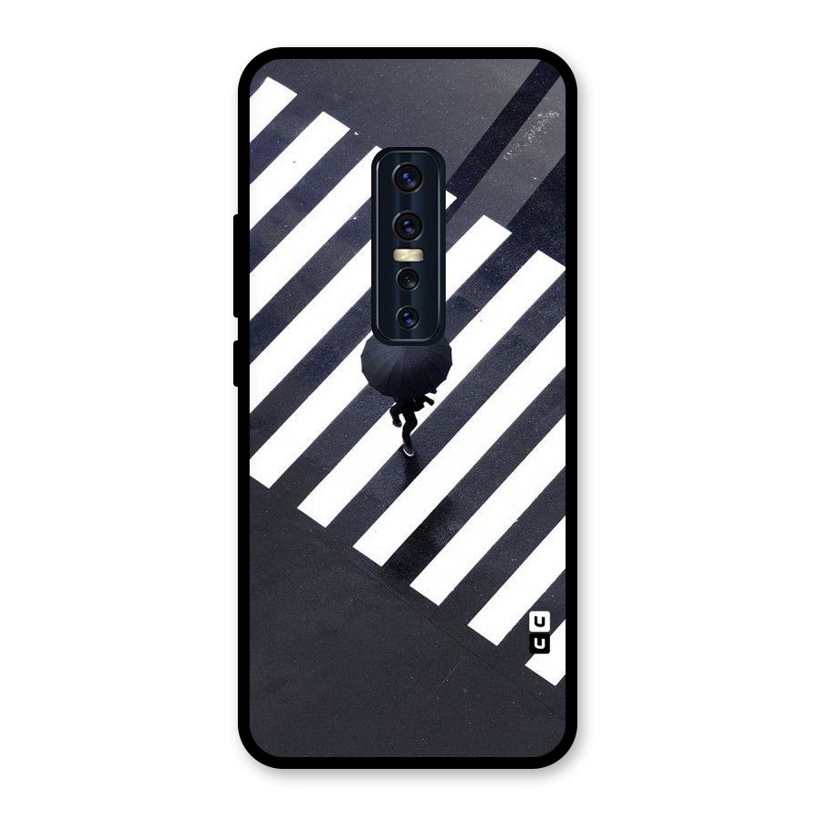 Zebra Walking Glass Back Case for Vivo V17 Pro