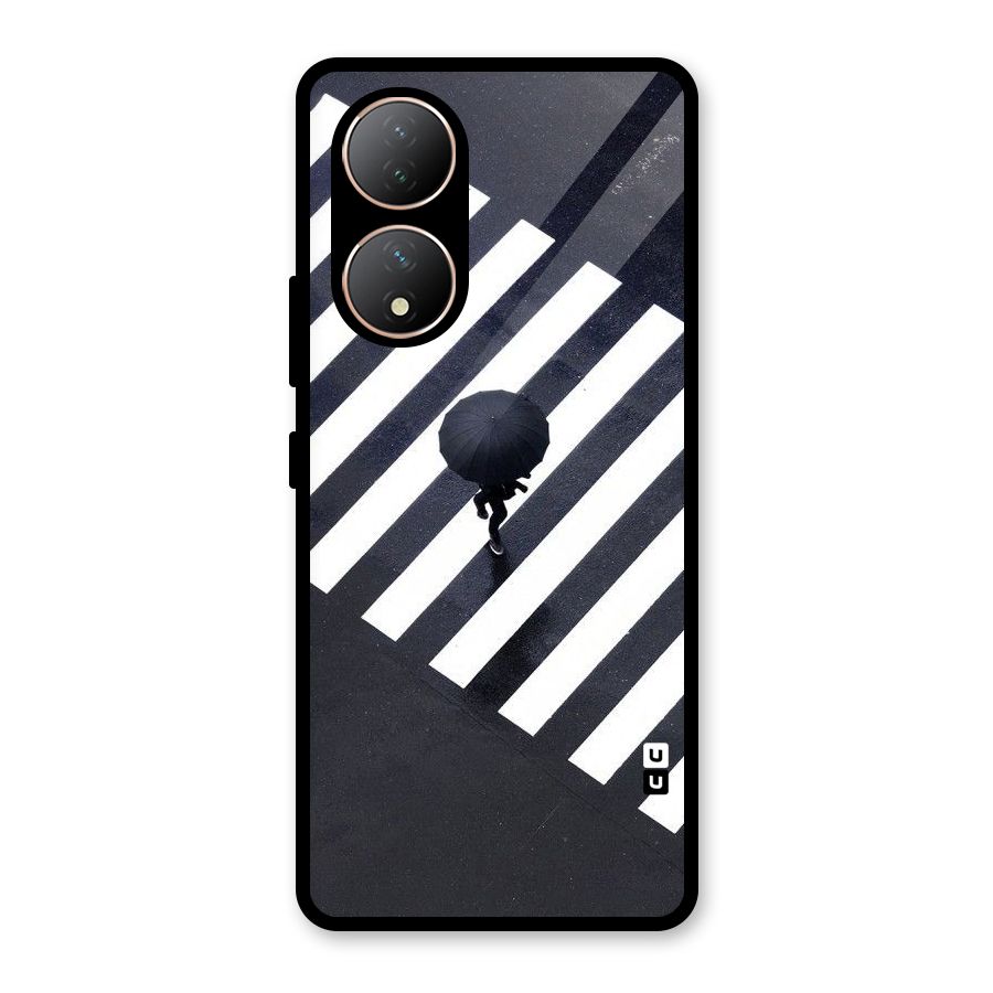 Zebra Walking Glass Back Case for Vivo Y100A