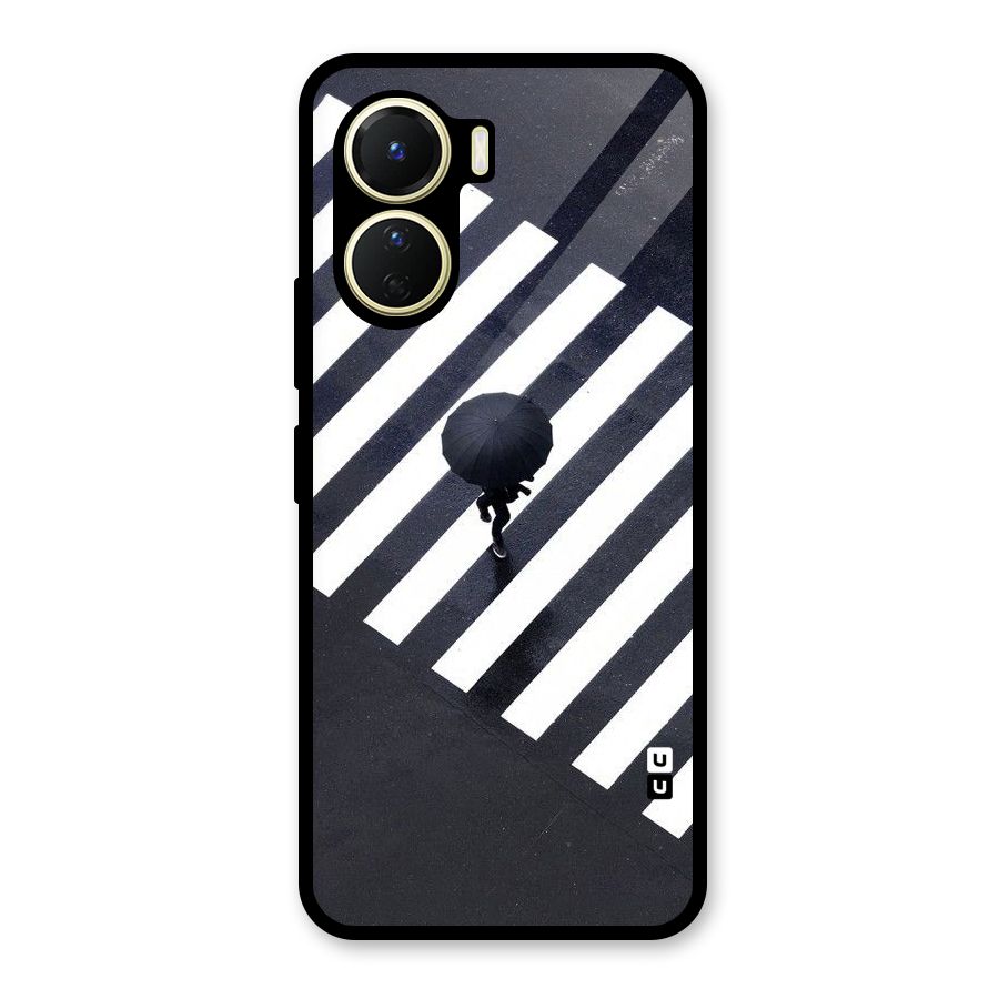 Zebra Walking Glass Back Case for Vivo Y16