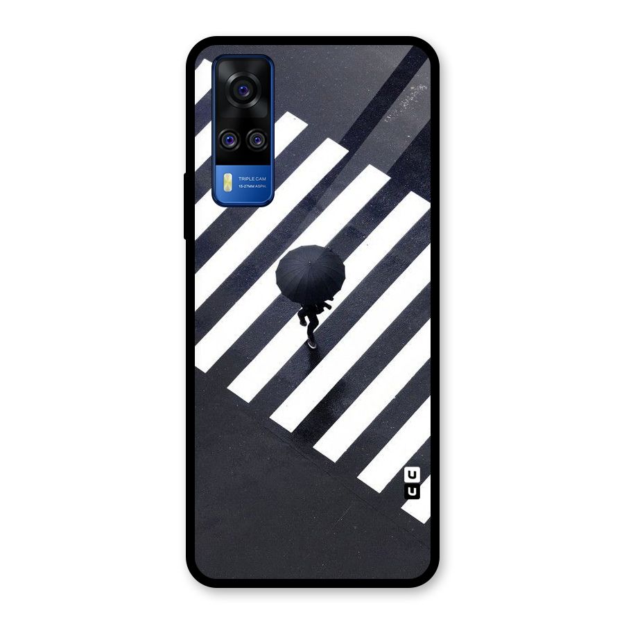 Zebra Walking Glass Back Case for Vivo Y31
