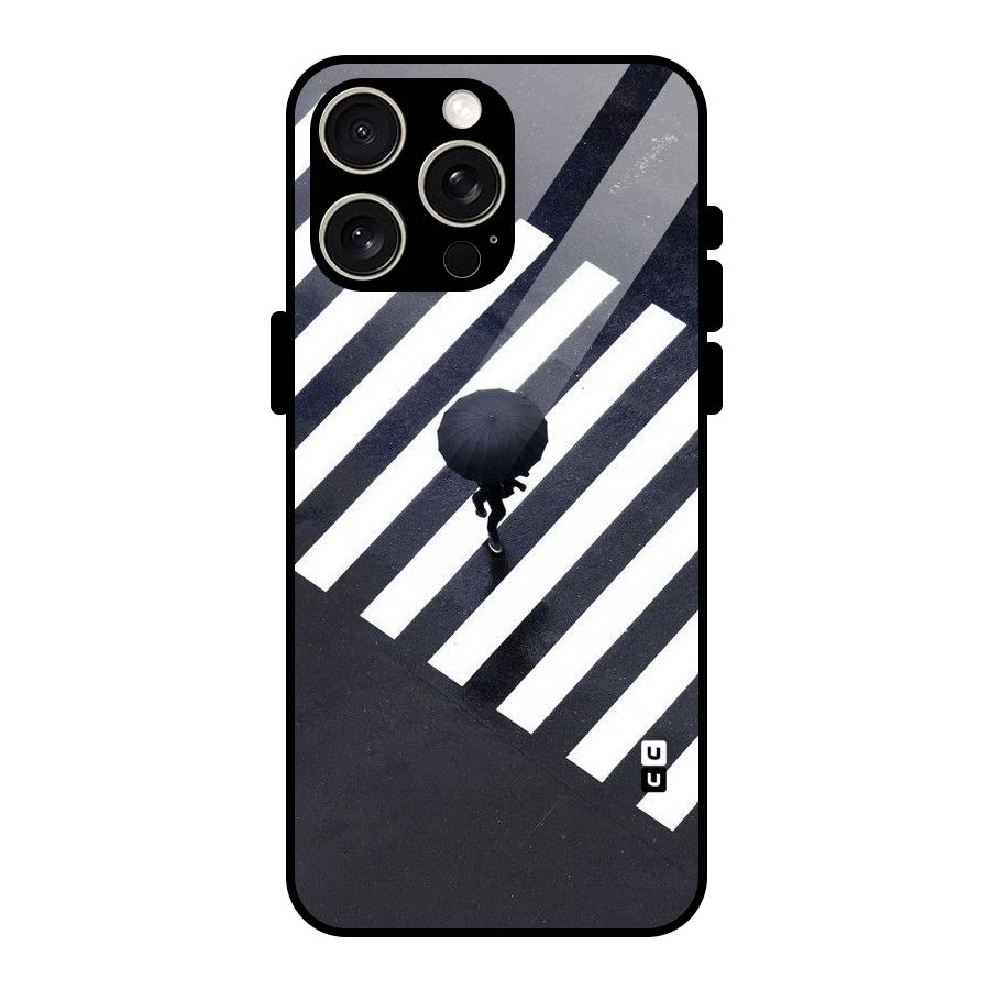 Zebra Walking Glass Back Case for iPhone 15 Pro Max