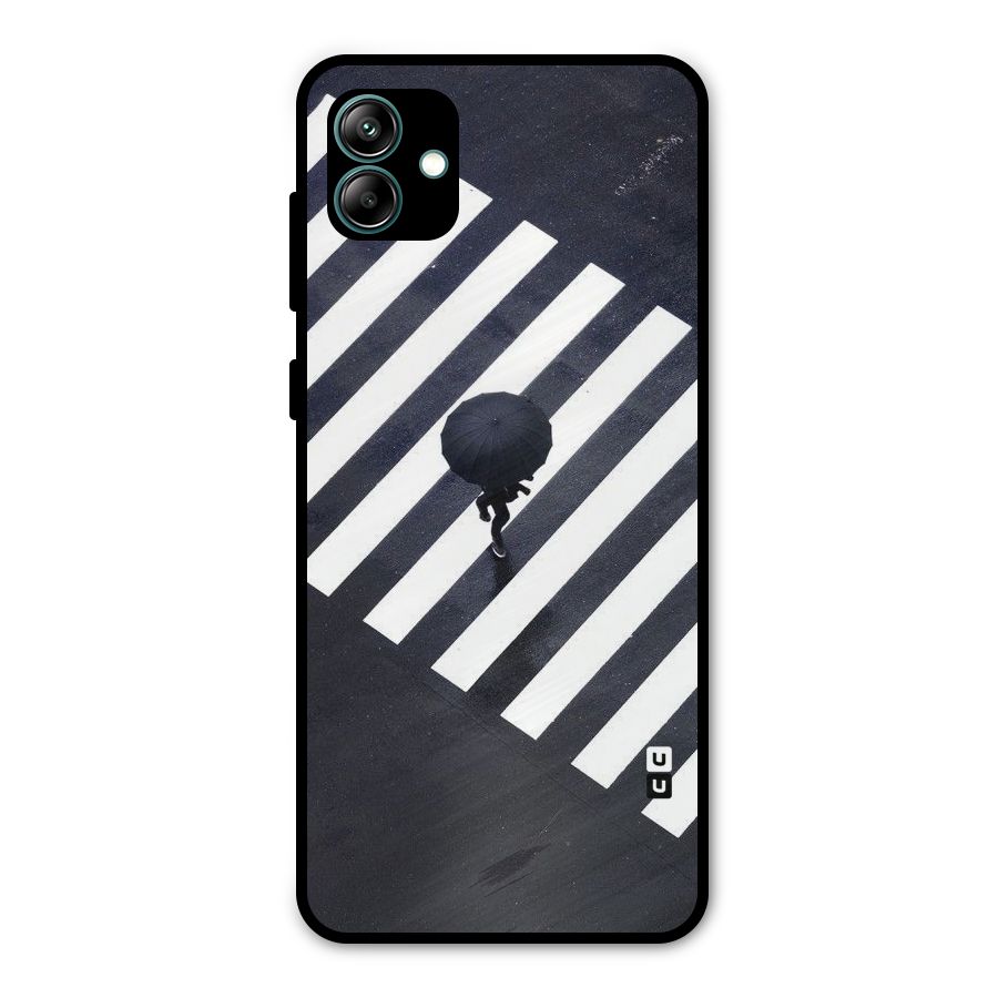 Zebra Walking Metal Back Case for Galaxy A04