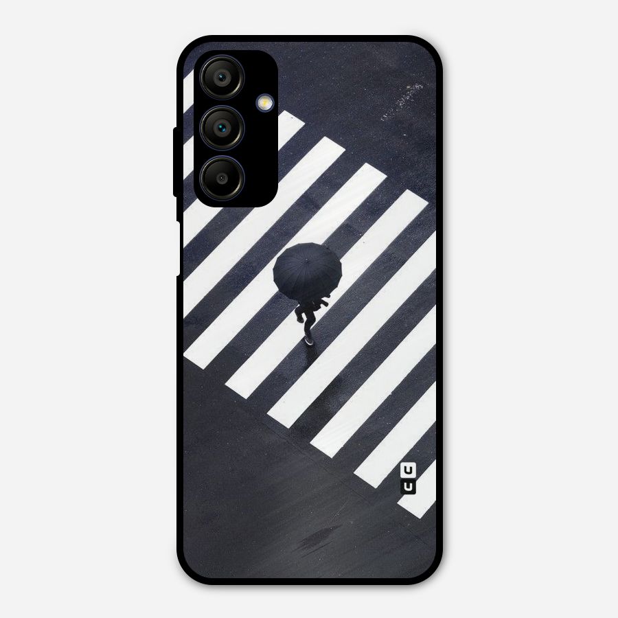 Zebra Walking Metal Back Case for Galaxy A15 5G