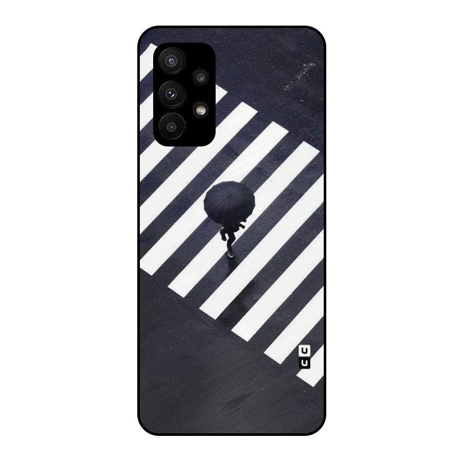 Zebra Walking Metal Back Case for Galaxy A23