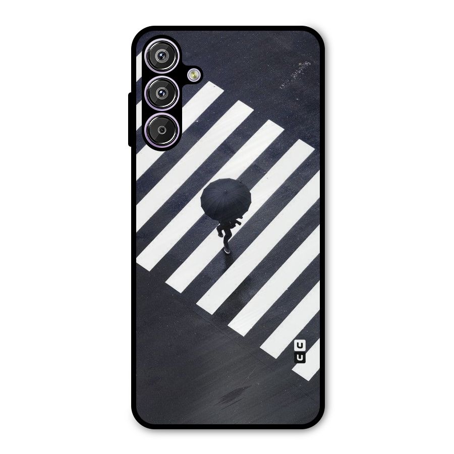 Zebra Walking Metal Back Case for Galaxy F15