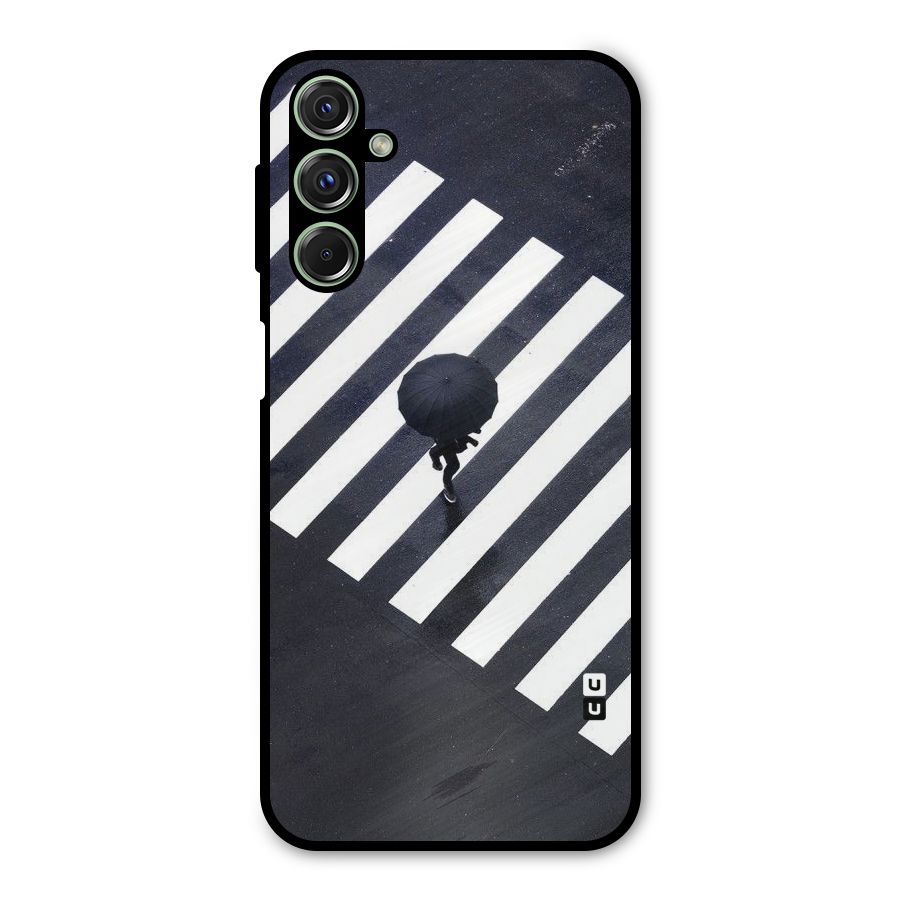 Zebra Walking Metal Back Case for Galaxy F34