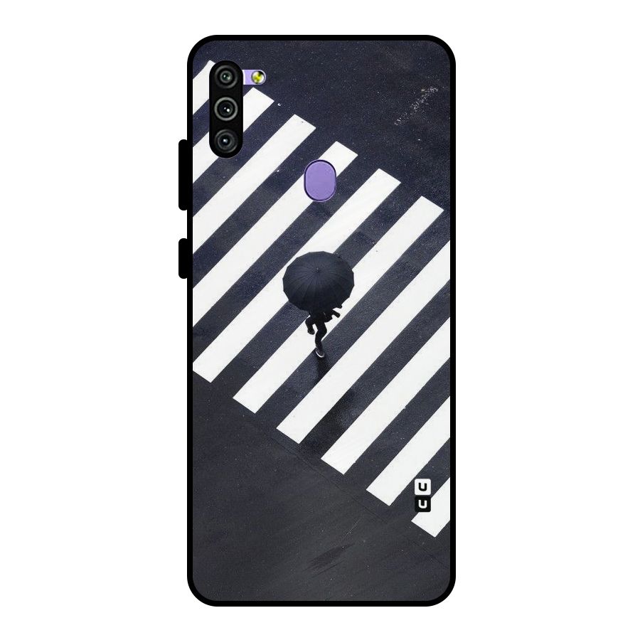 Zebra Walking Metal Back Case for Galaxy M11