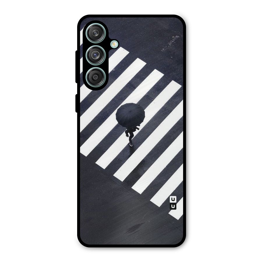 Zebra Walking Metal Back Case for Galaxy M55 5G