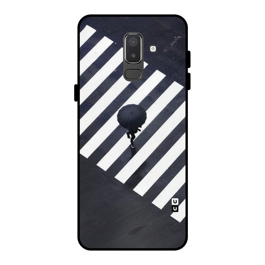 Zebra Walking Metal Back Case for Galaxy On8 (2018)