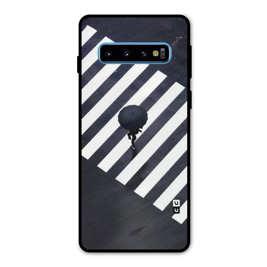 Zebra Walking Metal Back Case for Galaxy S10