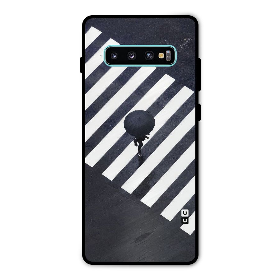 Zebra Walking Metal Back Case for Galaxy S10 Plus