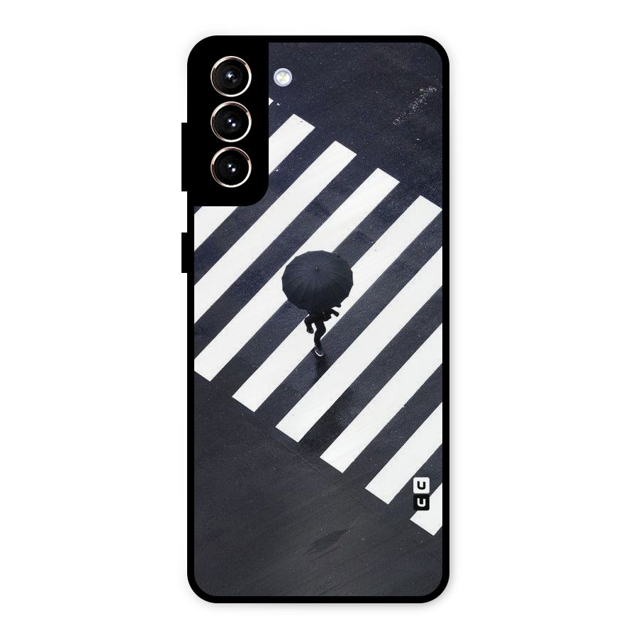 Zebra Walking Metal Back Case for Galaxy S21 Plus