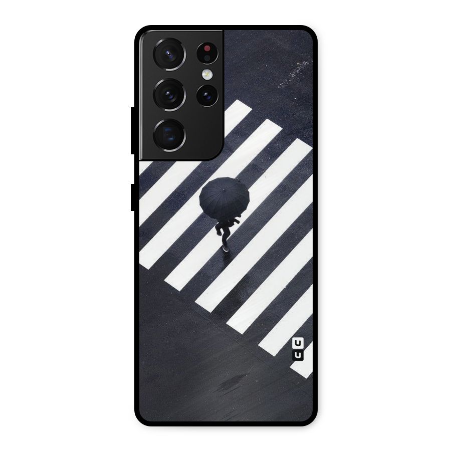 Zebra Walking Metal Back Case for Galaxy S21 Ultra 5G