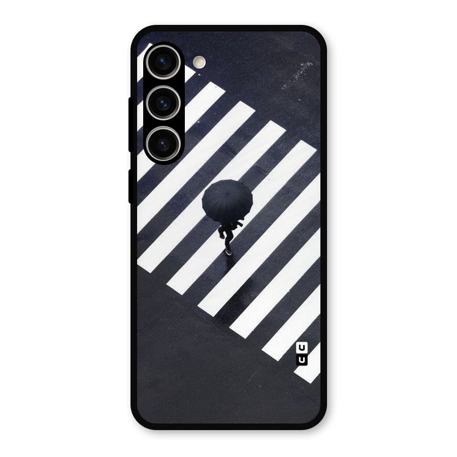 Zebra Walking Metal Back Case for Galaxy S23 Plus