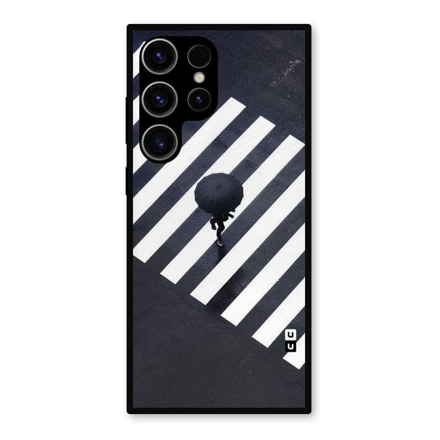 Zebra Walking Metal Back Case for Galaxy S23 Ultra