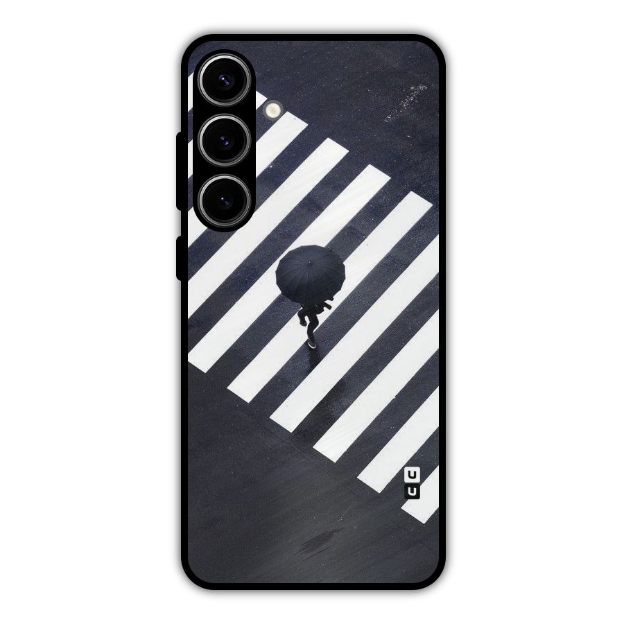Zebra Walking Metal Back Case for Galaxy S24 Plus