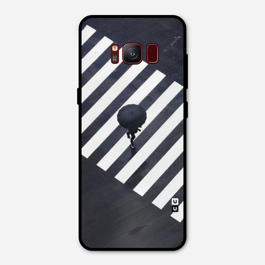 Zebra Walking Metal Back Case for Galaxy S8
