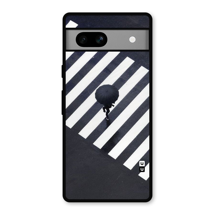 Zebra Walking Metal Back Case for Google Pixel 7a